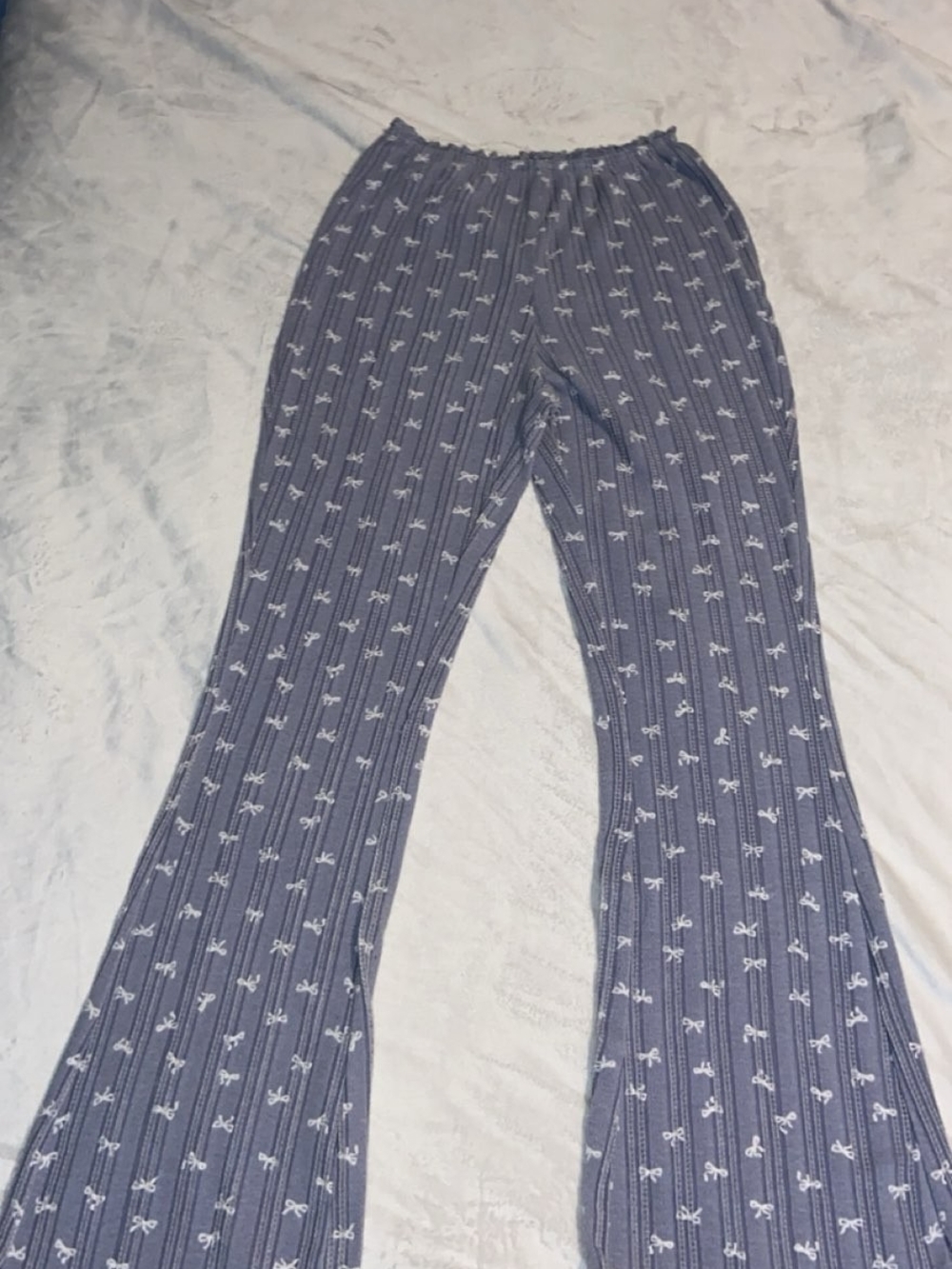 Pink Republic Light Blue Ribbed Leggings
